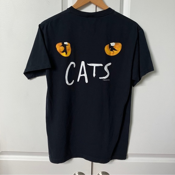 Vintage Cats Black Graphic Crewneck  T-shirt - Picture 2 of 6